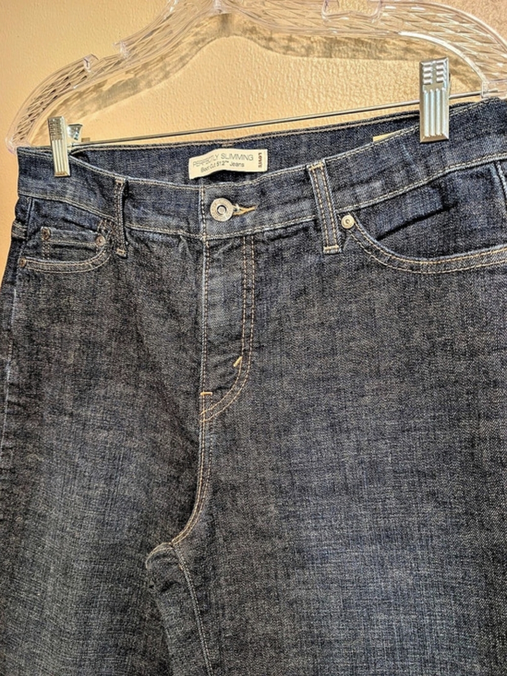 Levi's Perfectly Slimming Boot Cut 512 Jeans Boot Cut Jeans in Blue Waist 12 - Picture 6 of 15